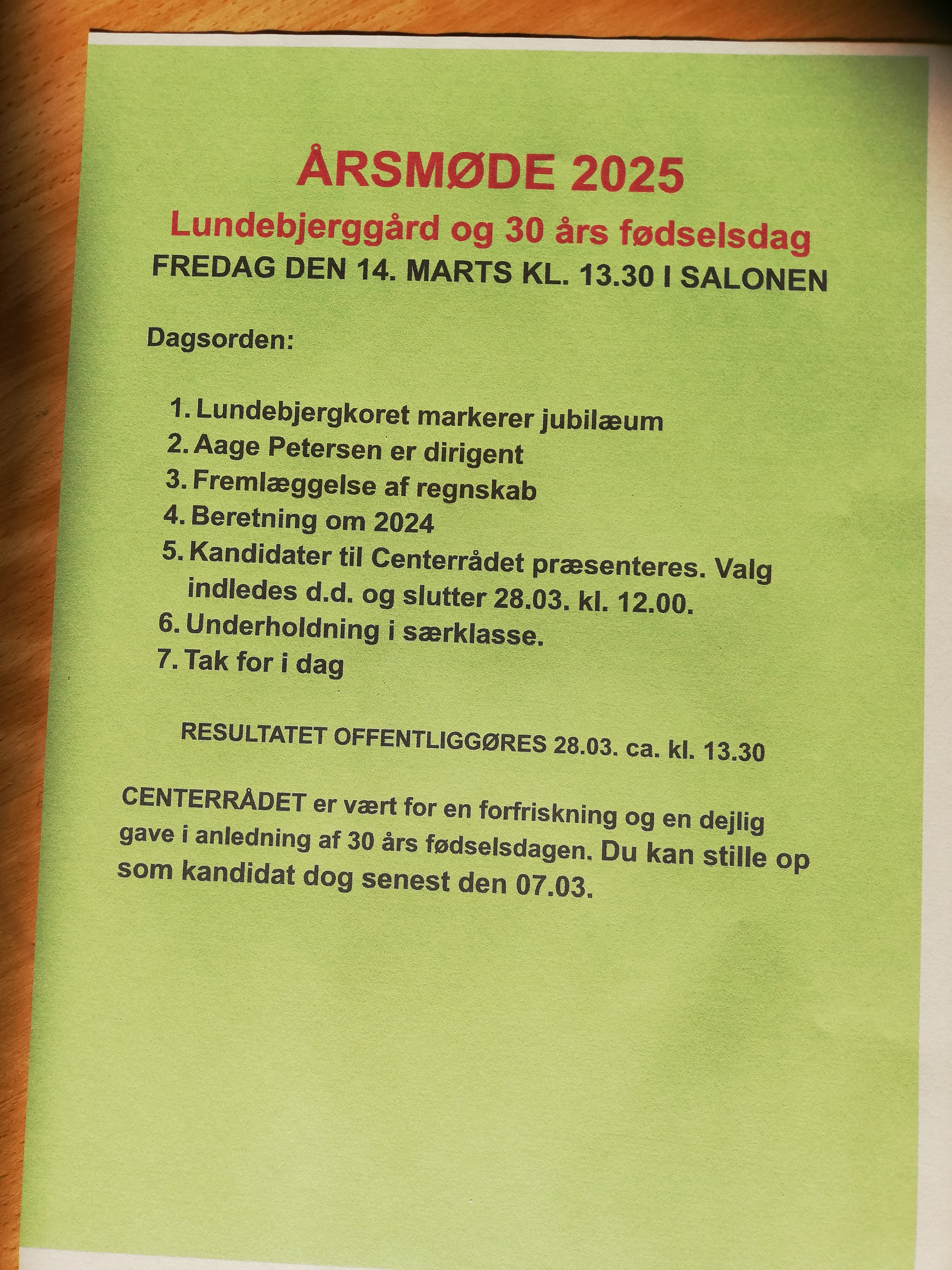 Dagsorden